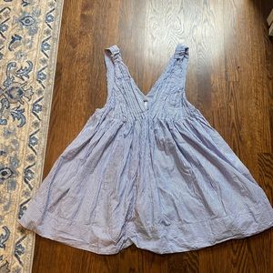 Free People Blue & White striped baby doll dress w pockets sz S